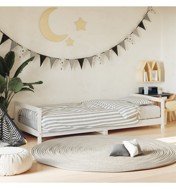 Cadre de lit pour enfants blanc 90x200 cm bois de pin massif | Mobilier & Déco