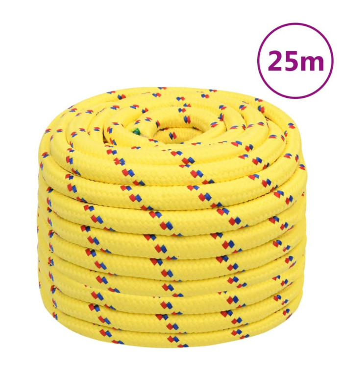 Corde de bateau Jaune 20 mm 25 m Polypropylène | Mobilier & Déco