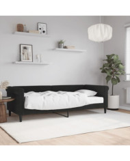 Lit de jour avec matelas noir 80x200 cm velours | Mobilier & Déco