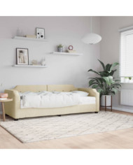 Lit de jour avec matelas crème 80x200 cm tissu | Mobilier & Déco