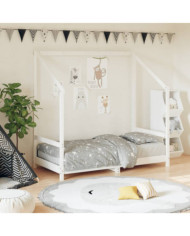 Cadre de lit pour enfant blanc 80x160 cm bois de pin massif | Mobilier & Déco
