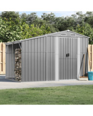 Abri de jardin gris 277x192,5x179 cm acier galvanisé | Mobilier & Déco
