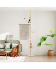 Arbre à chat du sol au plafond Crème 263,5-289,5 cm | Mobilier & Déco