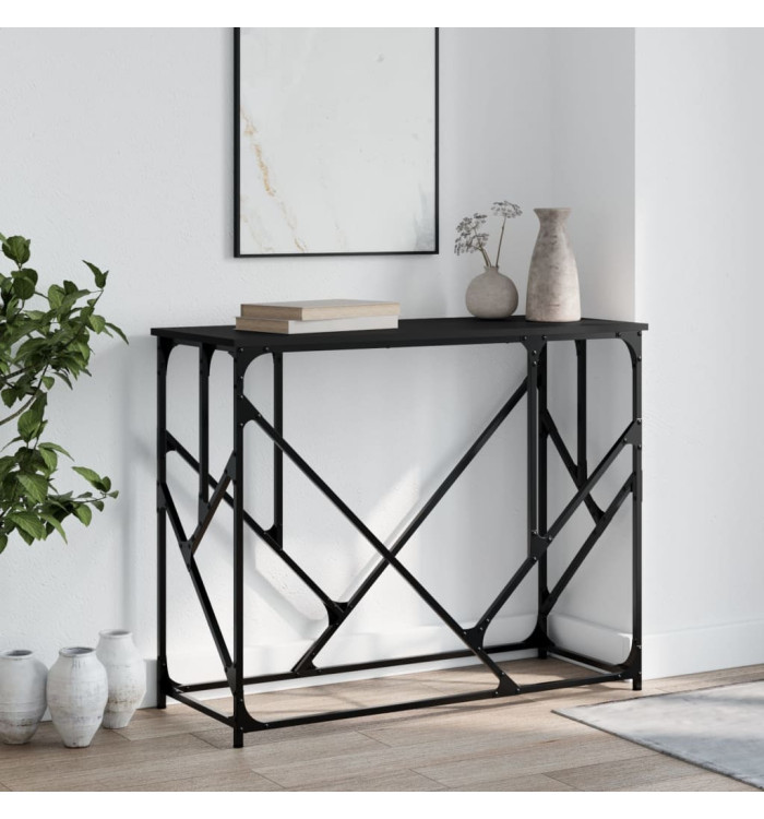 Table console noir 100x40x80 cm bois d'ingénierie | Mobilier & Déco