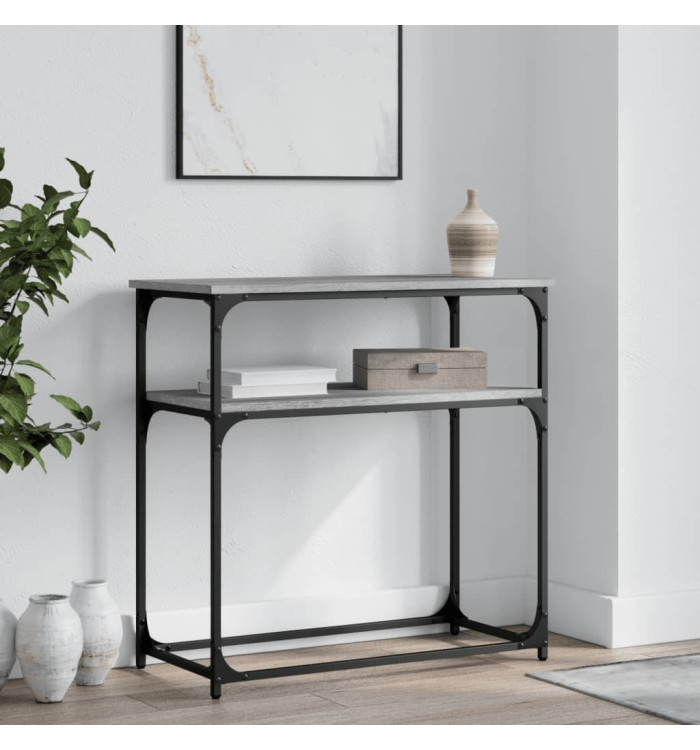 Table console sonoma gris 75x35,5x75 cm bois d'ingénierie | Mobilier & Déco