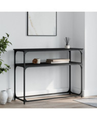 Table console noir 100x35,5x75 cm bois d'ingénierie | Mobilier & Déco