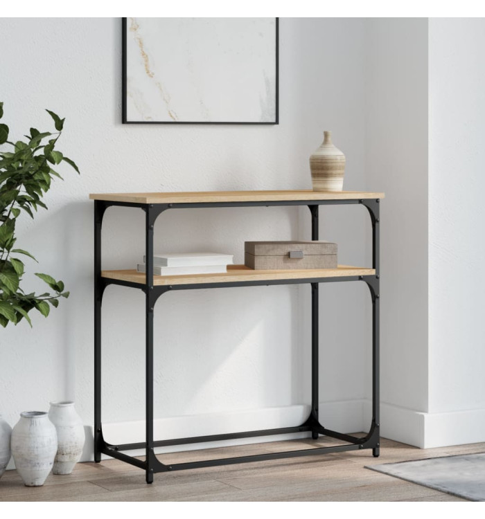 Table console chêne sonoma 75x35,5x75 cm bois d'ingénierie | Mobilier & Déco