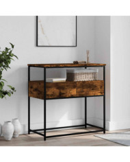 Table console chêne fumé 75x40x75 cm bois d'ingénierie | Mobilier & Déco