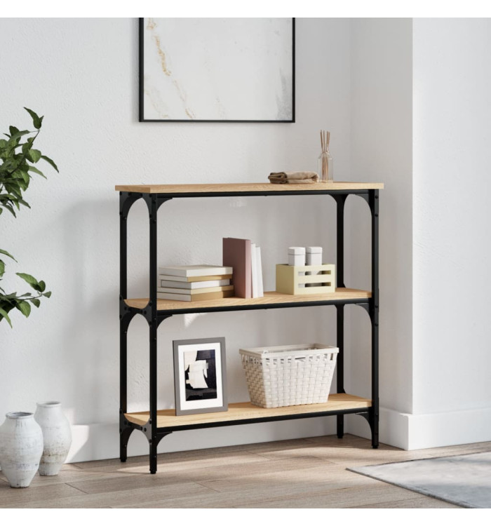 Table console chêne sonoma 75x22,5x75 cm bois d'ingénierie | Mobilier & Déco