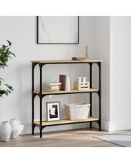 Table console chêne sonoma 75x22,5x75 cm bois d'ingénierie | Mobilier & Déco