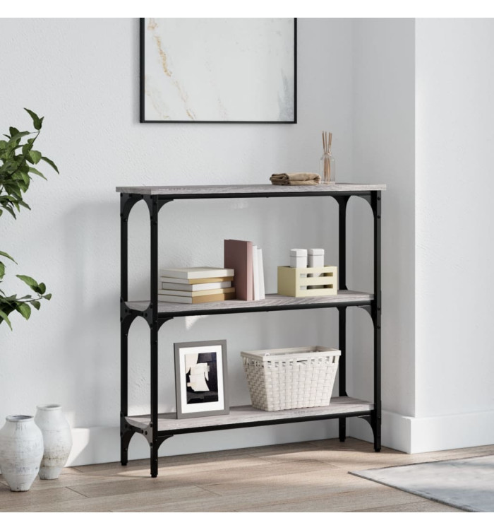 Table console sonoma gris 75x22,5x75 cm bois d'ingénierie | Mobilier & Déco