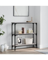 Table console sonoma gris 75x22,5x75 cm bois d'ingénierie | Mobilier & Déco
