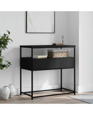 Table console noir 75x40x75 cm bois d'ingénierie | Mobilier & Déco