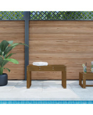 Banc de jardin marron miel 80x38x45 cm bois de pin massif | Mobilier & Déco