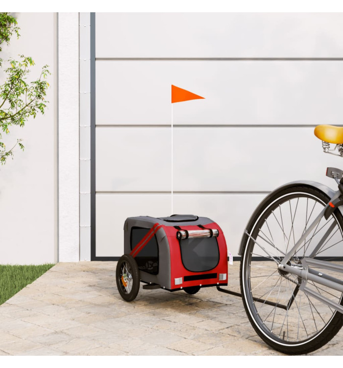 Remorque de vélo pour animaux de compagnie rouge et gris | Mobilier & Déco