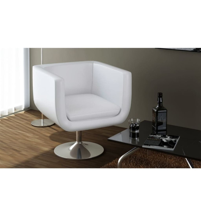 Tabouret de bar Blanc Similicuir | Mobilier & Déco