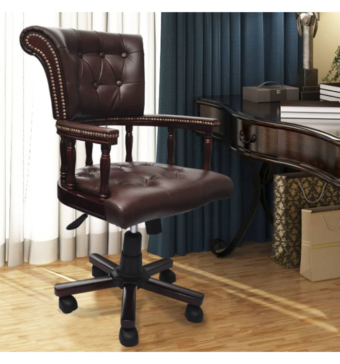 Chaise de bureau pivotante Marron | Mobilier & Déco