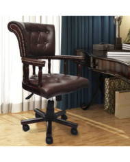 Chaise de bureau pivotante Marron | Mobilier & Déco