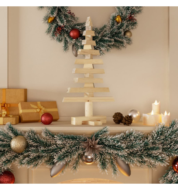 Arbre de Noël en bois pour décoration 60 cm bois massif de pin | Mobilier & Déco