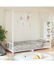 Cadre de lit pour enfants blanc 90x190 cm bois de pin massif | Mobilier & Déco