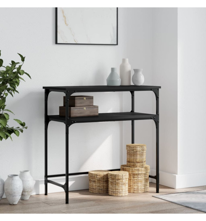 Table console noir 75x35,5x75 cm bois d'ingénierie | Mobilier & Déco