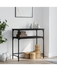 Table console noir 75x35,5x75 cm bois d'ingénierie | Mobilier & Déco