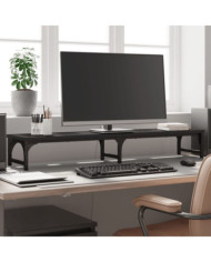 Support de moniteur noir 105x23x15,5 cm bois d'ingénierie | Mobilier & Déco
