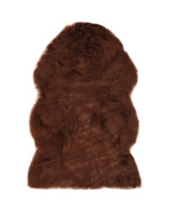 Tapis 60 x 90 cm Peau de mouton synthétique Marron | Mobilier & Déco