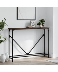 Table console chêne marron 102x22,5x75 cm bois d'ingénierie | Mobilier & Déco