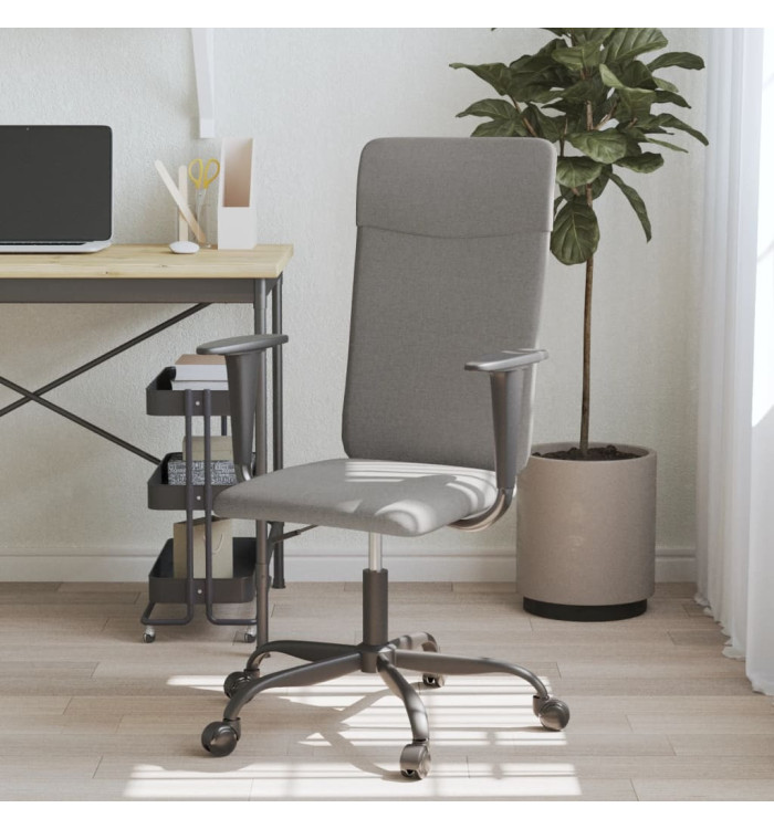 Chaise de bureau réglable en hauteur gris foncé tissu | Mobilier & Déco
