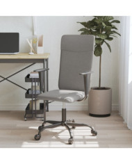 Chaise de bureau réglable en hauteur gris foncé tissu | Mobilier & Déco