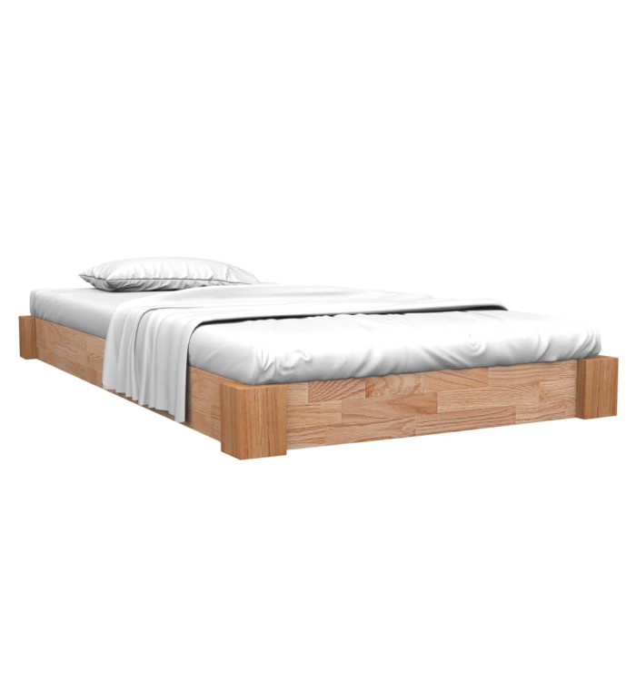Cadre de lit sans matelas bois de chêne massif 140x200 cm | Mobilier & Déco