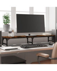 Support de moniteur chêne fumé 105x23x15,5 cm bois d'ingénierie | Mobilier & Déco