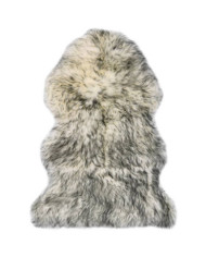 Tapis en peau de mouton 60 x 90 cm Mélange de gris foncé | Mobilier & Déco