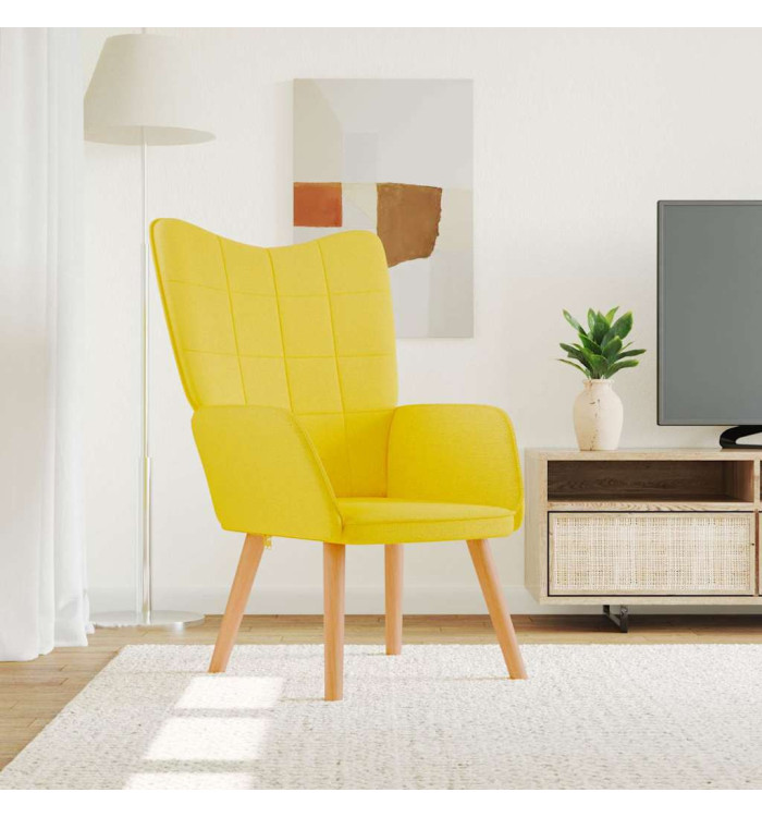 Chaise de relaxation Jaune moutarde Tissu | Mobilier & Déco