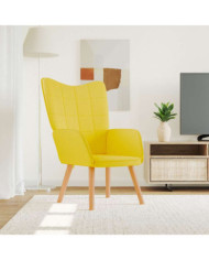 Chaise de relaxation Jaune moutarde Tissu | Mobilier & Déco