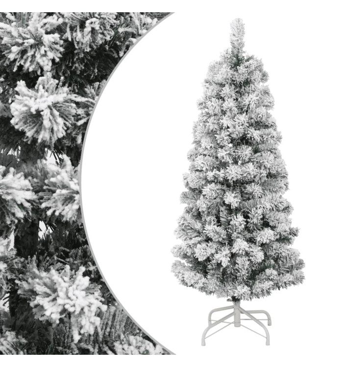 Sapin de Noël artificiel à charnières avec neige floquée 120 cm | Mobilier & Déco