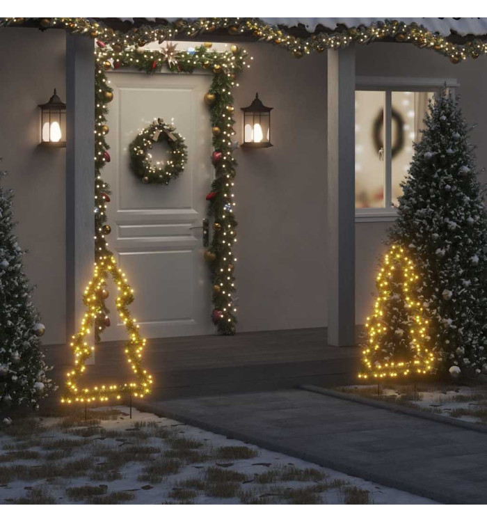 Décoration lumineuse arbre de Noël avec piquets 115 LED 90 cm | Mobilier & Déco