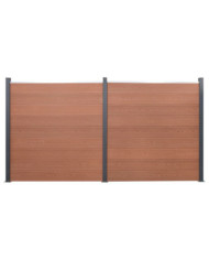 Ensemble de panneaux de clôture marron 353x186 cm WPC | Mobilier & Déco