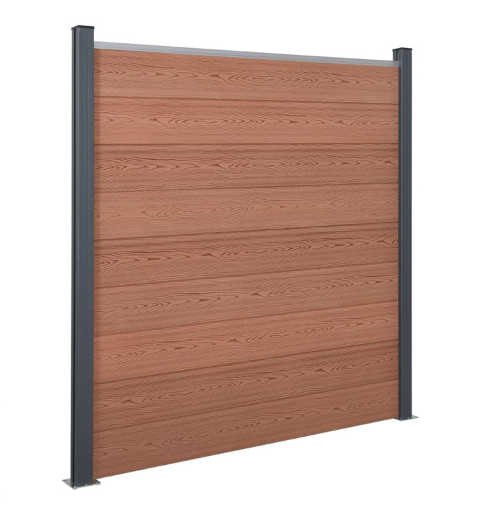 Ensemble de panneaux de clôture marron 180x186 cm WPC | Mobilier & Déco