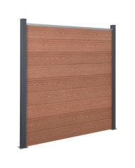 Ensemble de panneaux de clôture marron 180x186 cm WPC | Mobilier & Déco