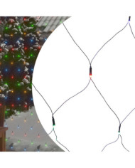 Filet lumineux coloré de Noël 4x4 m 544 LED Intérieur/extérieur | Mobilier & Déco