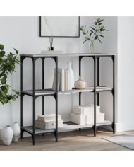 Table console sonoma gris 102x35x90 cm bois d'ingénierie | Mobilier & Déco