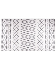 Tapis lavable noir et blanc 120x170 cm antidérapant | Mobilier & Déco