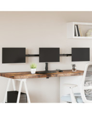 Support de moniteur triple noir acier VESA 75/100 mm | Mobilier & Déco