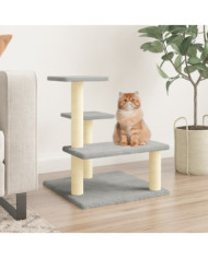 Arbre à chat avec griffoirs en sisal gris clair 61 cm | Mobilier & Déco