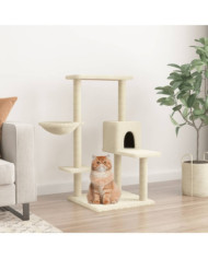Arbre à chat avec griffoirs en sisal Crème 95 cm | Mobilier & Déco