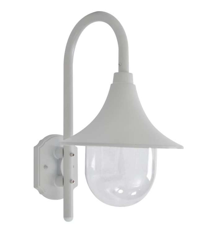 Applique murale de jardin E27 120 cm Aluminium Blanc | Mobilier & Déco