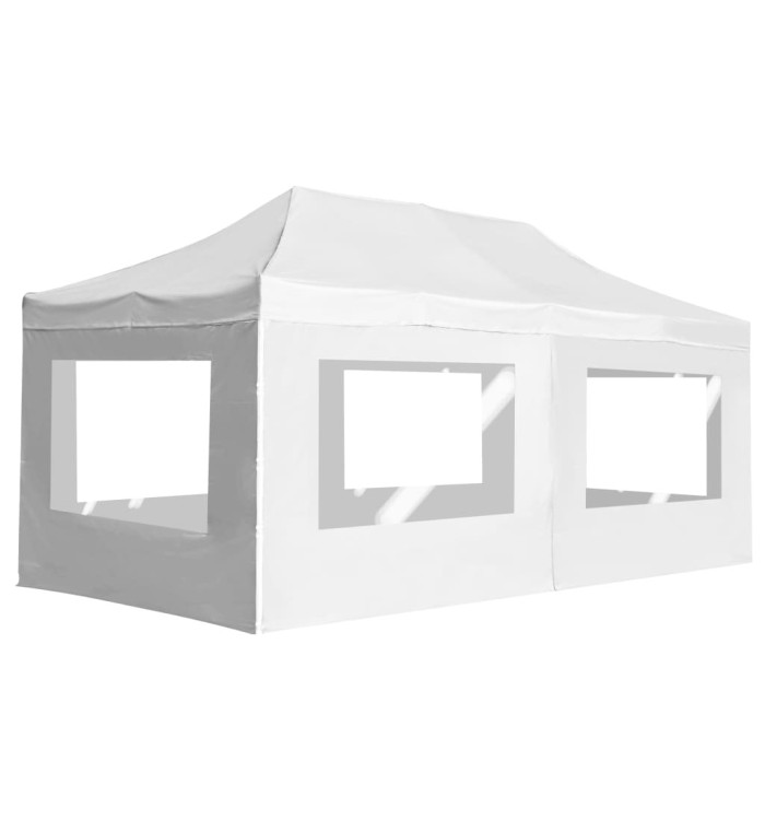 Tente de réception pliable avec parois Aluminium 6 x 3 m Blanc | Mobilier & Déco
