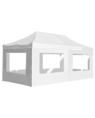 Tente de réception pliable avec parois Aluminium 6 x 3 m Blanc | Mobilier & Déco